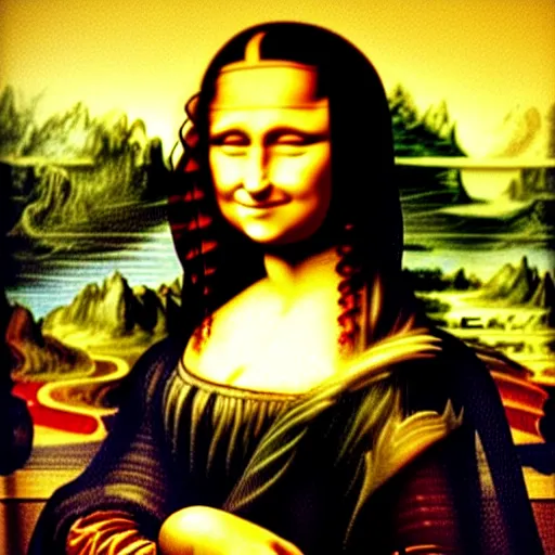 Prompt: Bob Ross's Mona Lisa