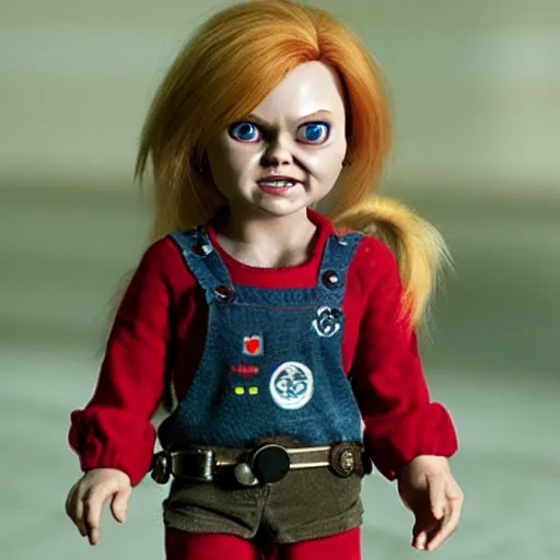 Image similar to a film still of tiffany ( from chucky ) in star wars realistic, detailed