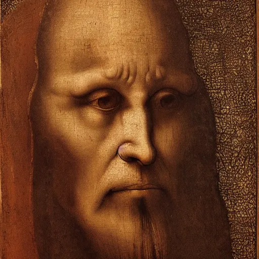 Prompt: the man i see in my nightmares, by da vinci