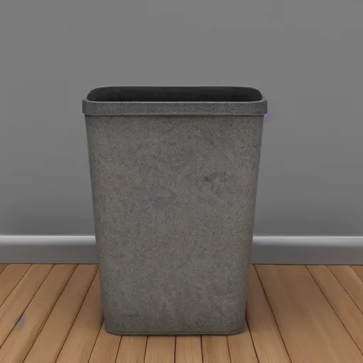 Prompt: cute cozy trash bin. 3 d. 8 k. 4 k. uhd. miniature digital asset. symmetrical.