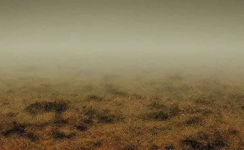 Image similar to “fog of war, army seen in the distance, 4k, cinematic, award winning”