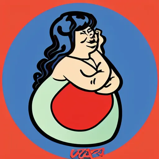 Image similar to fat lady with an xbox logo on her