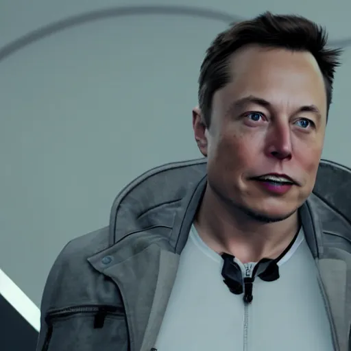 Image similar to portrait of elon musk in death stranding, 2 0 2 1, in game graphic, ps 5 gameplay, screenshot, high quality