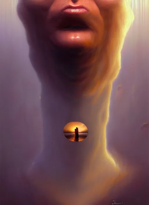 Prompt: i am the smokey mirror looking at myself in all of you, surrealism!!!!! hyper - detailed 3 d render, oil painting, surreal concept art, photorealistic, digital painting, lifelike, sharp focus, artstation hd, by greg rutkowski, bruce pennington, valentina remenar and asher duran,