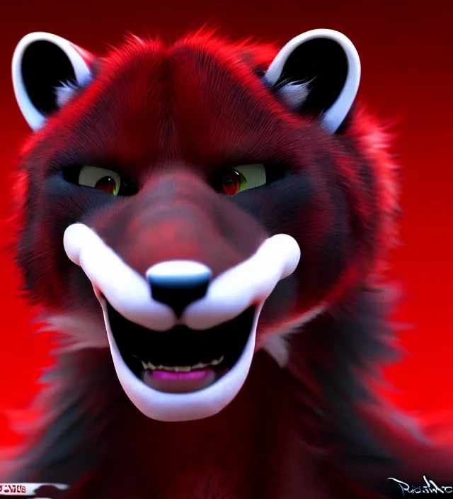 Image similar to furry - male - red - black - weasel - geistcaller - fursona uhd ue 5 visual novel pc game expressions, photorealistic