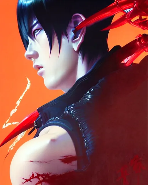 Prompt: portrait of devil jin, realistic shaded perfect face, fine details. anime, tekken. realistic shaded beautiful lighting poster by ilya kuvshinov katsuhiro otomo ghost - in - the - shell, magali villeneuve, artgerm, jeremy lipkin and michael garmash and rob rey