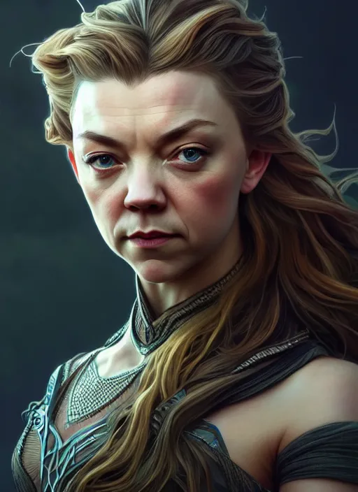 Prompt: asymmetrical!! portrait of natalie dormer, exotic alient features, intricate, elegant, highly detailed, digital painting, artstation, concept art, smooth, sharp focus, illustration, art by artgerm and greg rutkowski and alphonse mucha, horizon zero dawn 8 k, tim burton