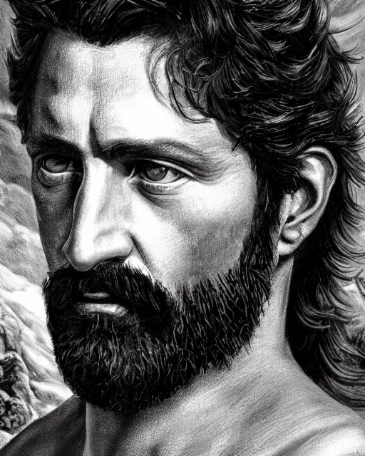 Image similar to acrylic painting portrait of philip of macedon, high production value, intricate details, high resolution, hdr, high definition, masterpiece, realistic, ultrarealistic, highly detailed, hd, sharp focus, non blurry, sharp, smooth