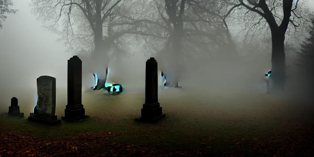 Image similar to creepy horror, Highgate cemetery, tombs, weeping transparent female apparition at a gravestone, blanket of fog, rain, volumetric lighting, beautiful, golden hour, sharp focus, ultra detailed, cgsociety