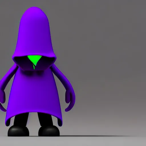 Image similar to day of the tentacle characters purple tentacle. super realistic 8 k render of a dark hooded powerful elegant, cinematic composition