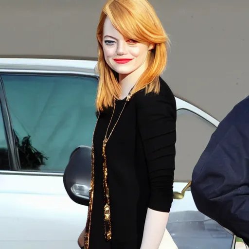 Prompt: Emma Stone with blond hair