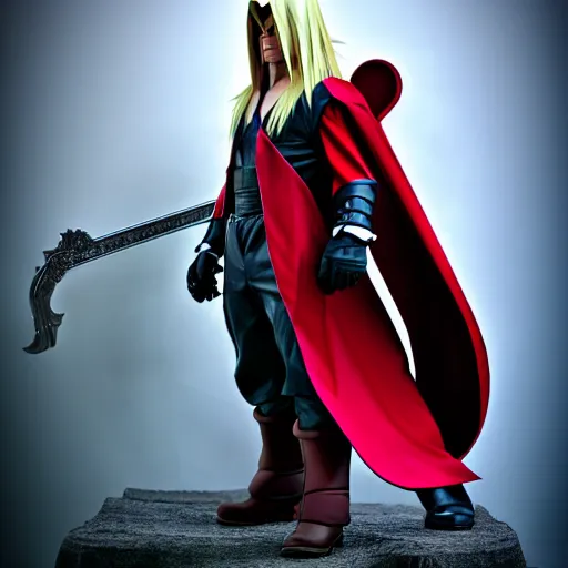 Image similar to super mario as sephiroth, highly detailed, extremely high quality, hd, 4 k, 8 k, canon 3 0 0 mm, professional photographer, 4 0 mp, lifelike, top - rated, award winning, realistic, detailed lighting, detailed shadows, sharp, no blur, edited, corrected, trending