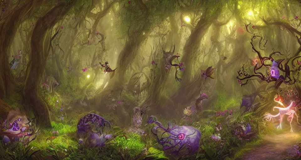 Image similar to Enchanted and magic forest, by Jesper Esjing