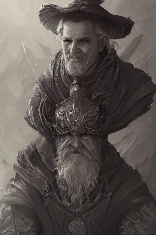 Prompt: A portrait of an old male wizard by ross tran, hyper-detailed, intricate, wide angle, beautiful, fantasy, concept art