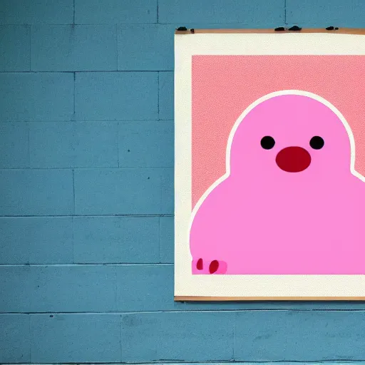 Prompt: mr,. blobby, obey poster