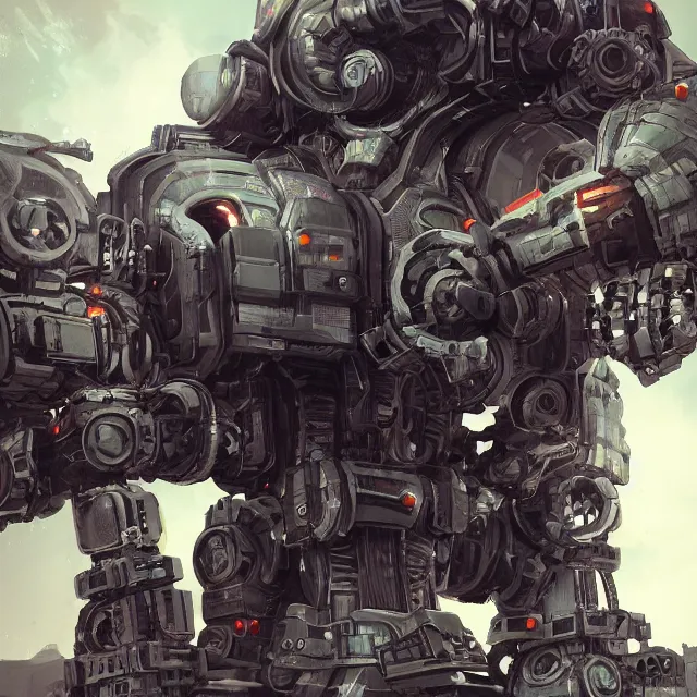 Prompt: greeble, mech kitbash, intricate mechanic, modern technology, gritty, cgsociety