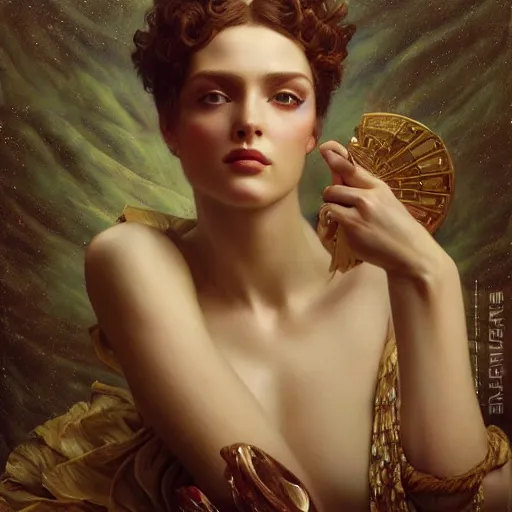 Prompt: highly detailed oil painting | very intricate | cinematic lighting | award - winning | avocado fashion design | by roberto ferri, by tom bagshaw, by j. c. leyendecker and klimt, american romanticism, by austin osman spare, artstation, cgsociety, official art, octane