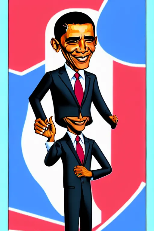 Image similar to barack obama, in the style of dan decarlo, as drawn by dan decarlo for archie comics,