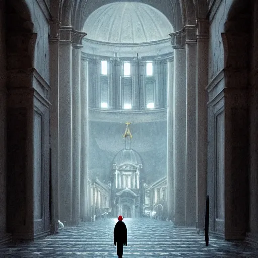 Prompt: Secrets inside the Vatican, Horror,Trending artstation, cinematográfica, digital Art