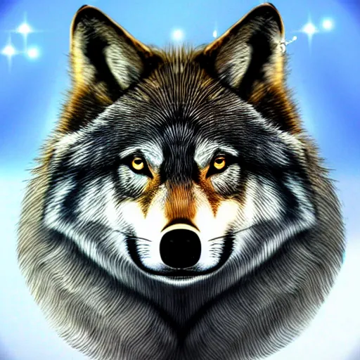 Image similar to professional wolf template art, high quality, HD, 8K, award-winning