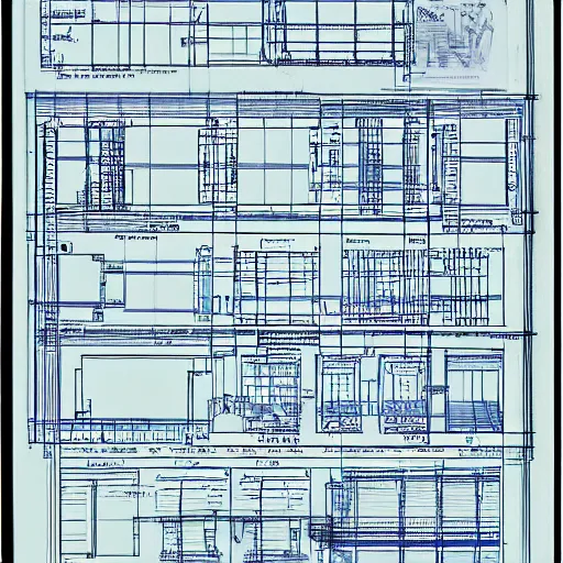 Image similar to highly detailed blueprints for a working time machine