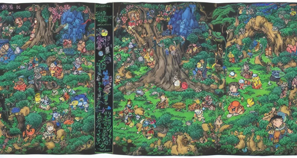 Image similar to Enchanted and magic forest, by Akira Toriyama