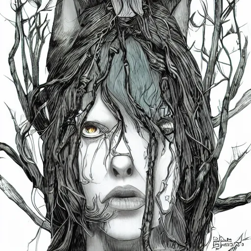 Prompt: a forest Witch in the style of Greg Rutkowsky, Digital art, very detailed, High definition