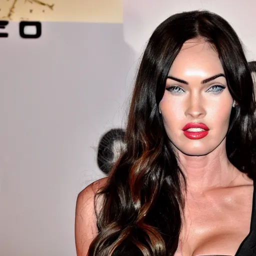 Image similar to megan fox, mouth open with tonsillitis, realistic, photorealistic, otorhinology, photo