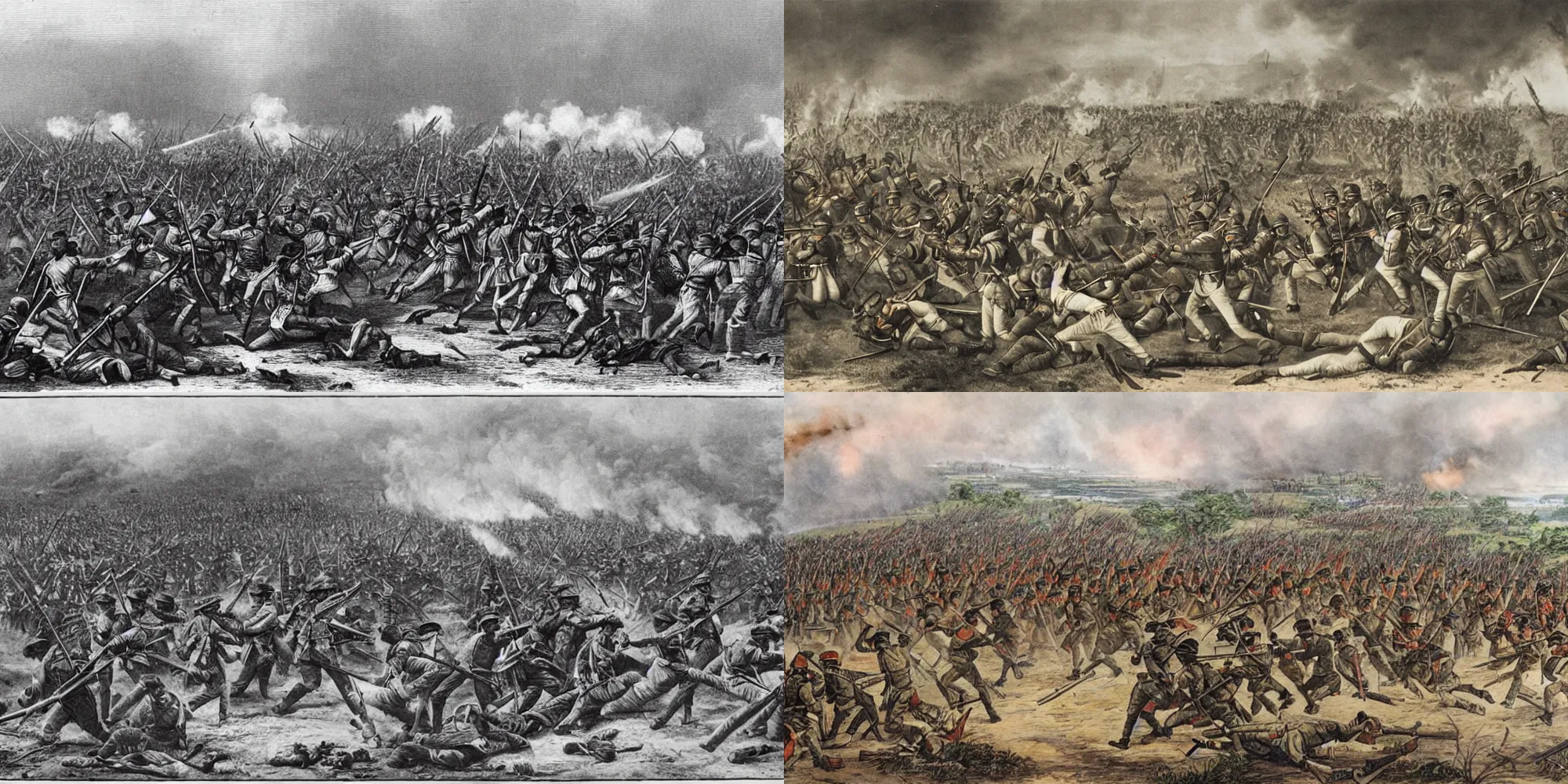 Prompt: british forces attacking seringapatam