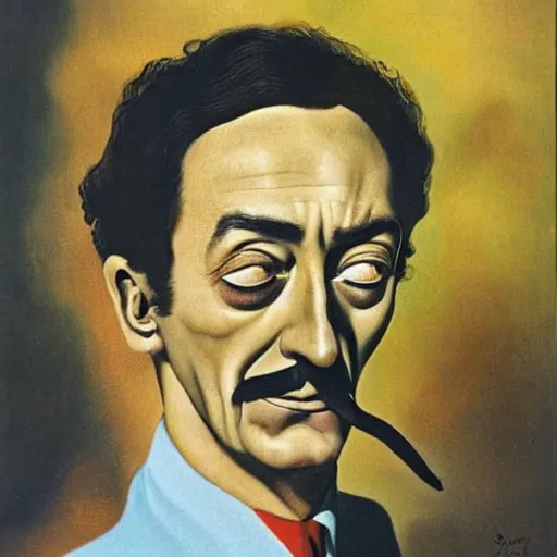Image similar to Salvador Dalí portrait by Salvador Dalí, Surrealism, Atomic, Portlligat