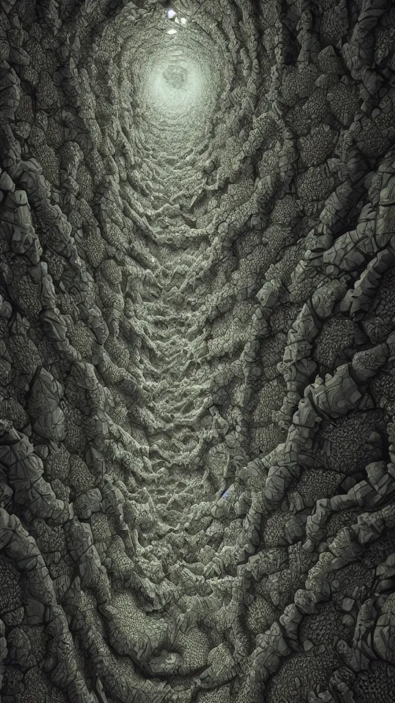 Image similar to 3d fractal background by Escher, psychedelic!, mandelbulb 3d, digital art, high details!, depth of field!, hard lighting!, trending on artstation, deviantart, octane render, HD, (((Low light))), 8k, eric zener, zdzisław beksiński