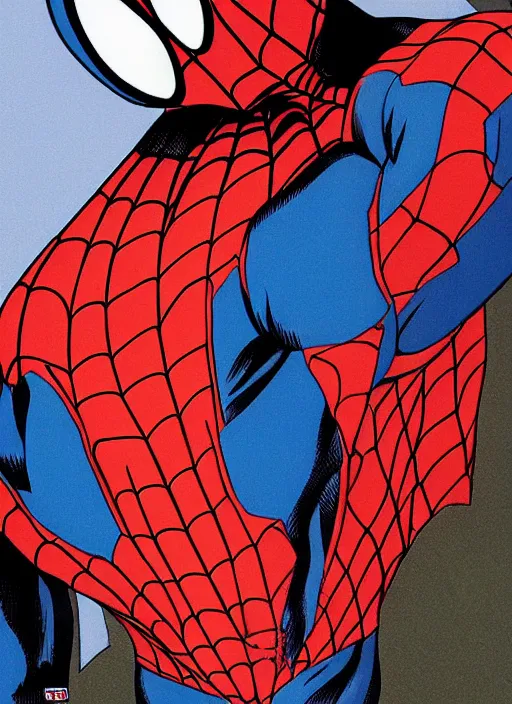 Image similar to k spiderman portrait by katsuhiru otomo