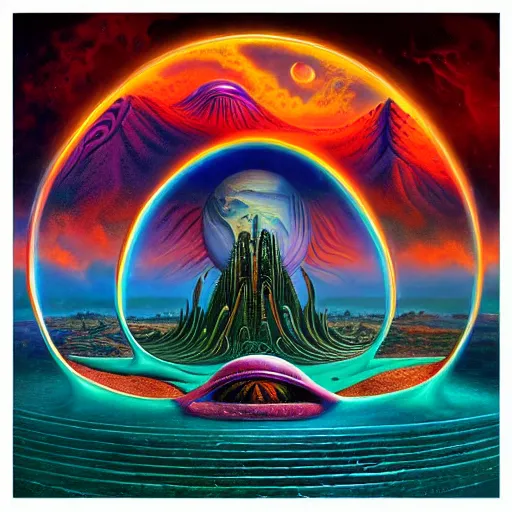Image similar to Progressive Metal album cover in the style of Bruce Pennington and kenny scharf and mark arian, realistic, insanely detailed, soft, smooth, airbrush, play-doh, wet, slimy
