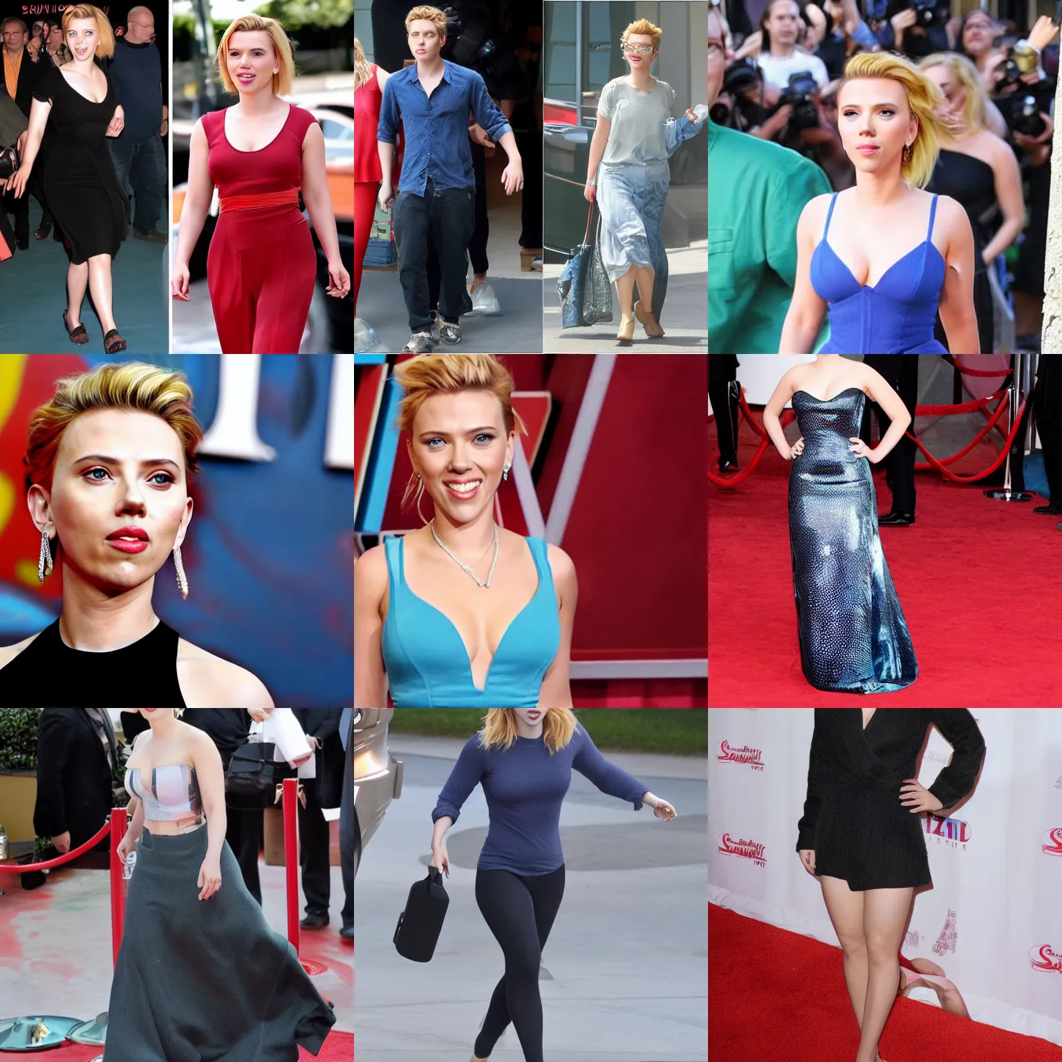 Prompt: scarlett johansson coming out of a genie bottle