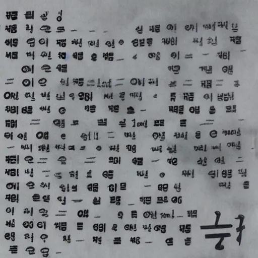 Image similar to poem written in futuristic hangul