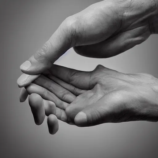 Prompt: highly realistic artwork, human fingers, photography, uhd, 8 k by diego fazio