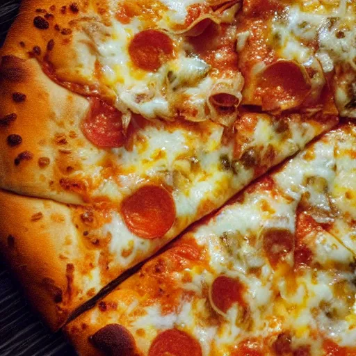 Prompt: close up high resolution photo of a cheese pizza, cheese, very tasty, realistic, food photography, instagram, trending