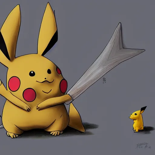 Prompt: pikachu meeting a demigorgon, photorealistic, digital art,