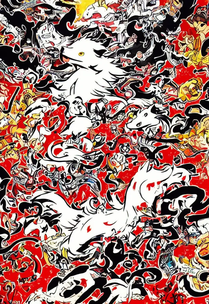 Prompt: « okami 2 on playstation 5 poster »