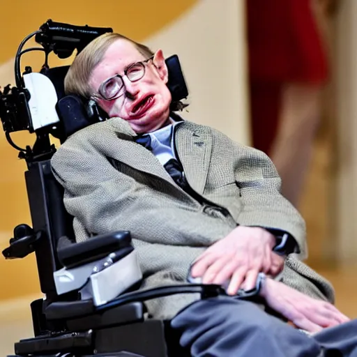 Image similar to steven hawking doing the griddy