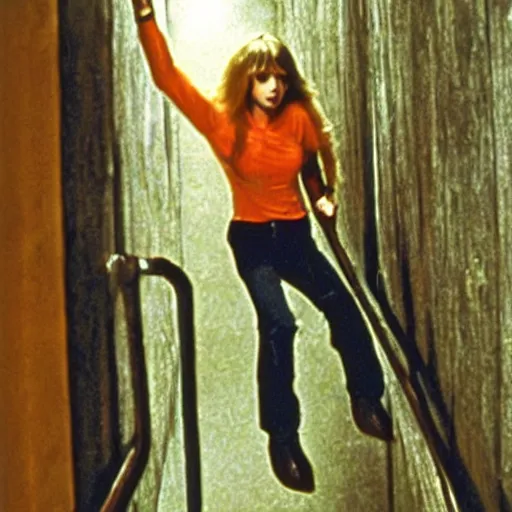 Image similar to juice newton escaping from a dungeon,