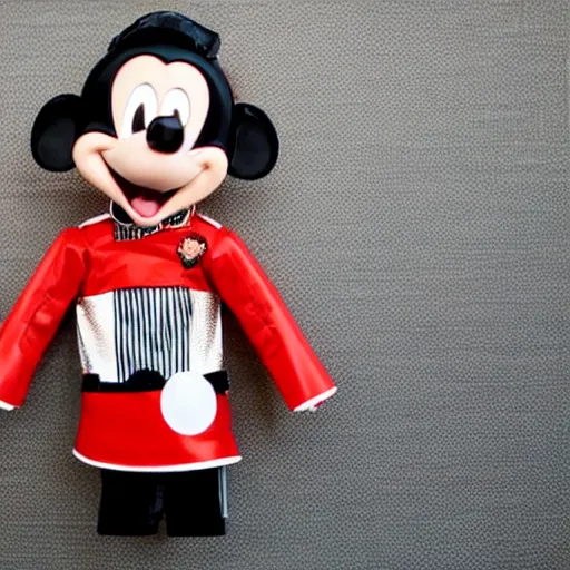 Image similar to michael jackson, michael jackson, michael jackson, michael jackson, michael jackson, ( cosplay mickey mouse ears ), nendroid, butcher billy style