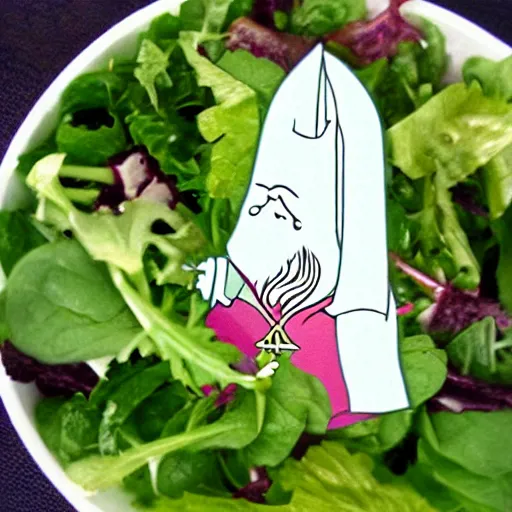 Prompt: salad finger gandalf