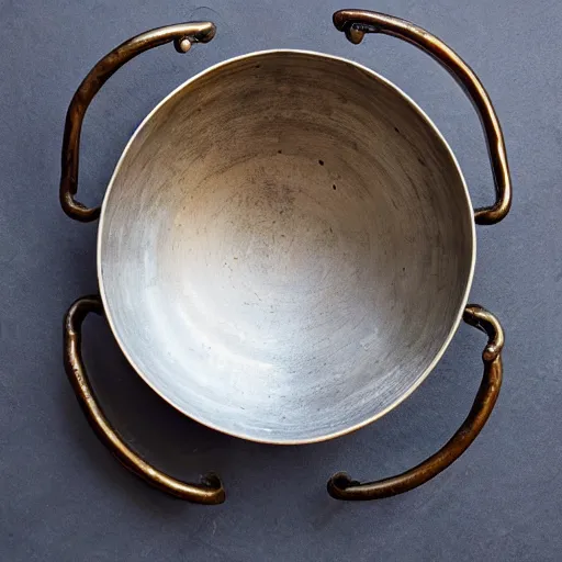 Image similar to large metal bowl with handles