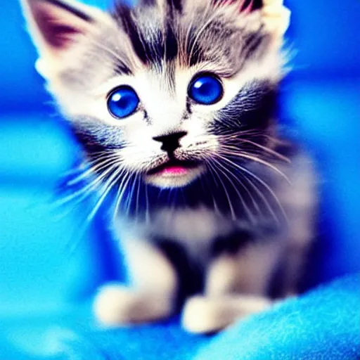 Image similar to cute furry blue kitten