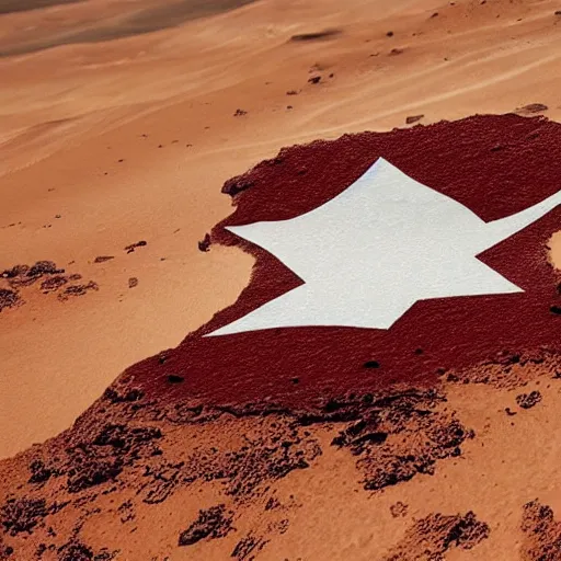 Image similar to albanian flag on mars