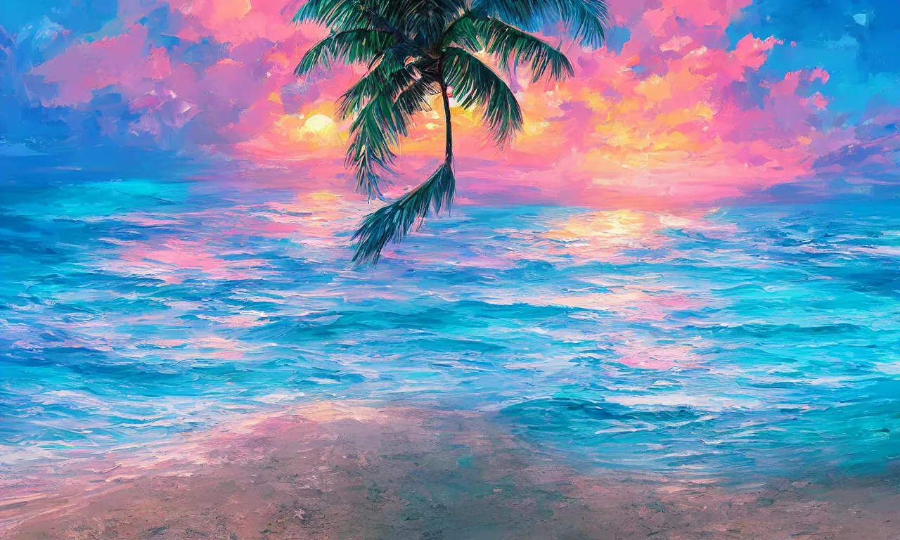 Image similar to paradise beach by alena aenami artworks in 4 k