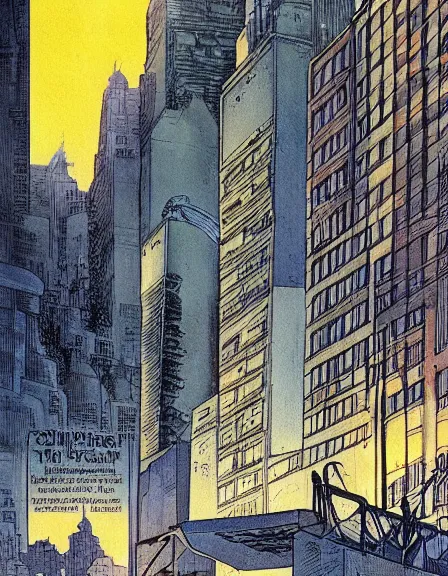 Image similar to comic book page, a city on the moon, by Francois Schuiten