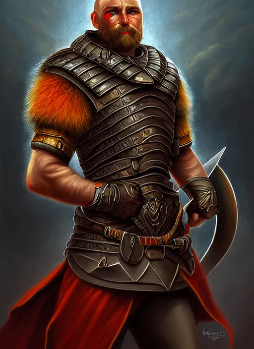 Image similar to a portrait of meoguard human male warrior!!, fantasy, dungeons and dragons, an ultrafine detailed painting, detailed painting, boris valejo.