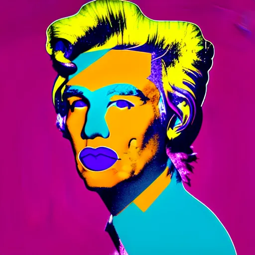 an extremely psychedelic portrait of andy warhol as | Stable Diffusion ...